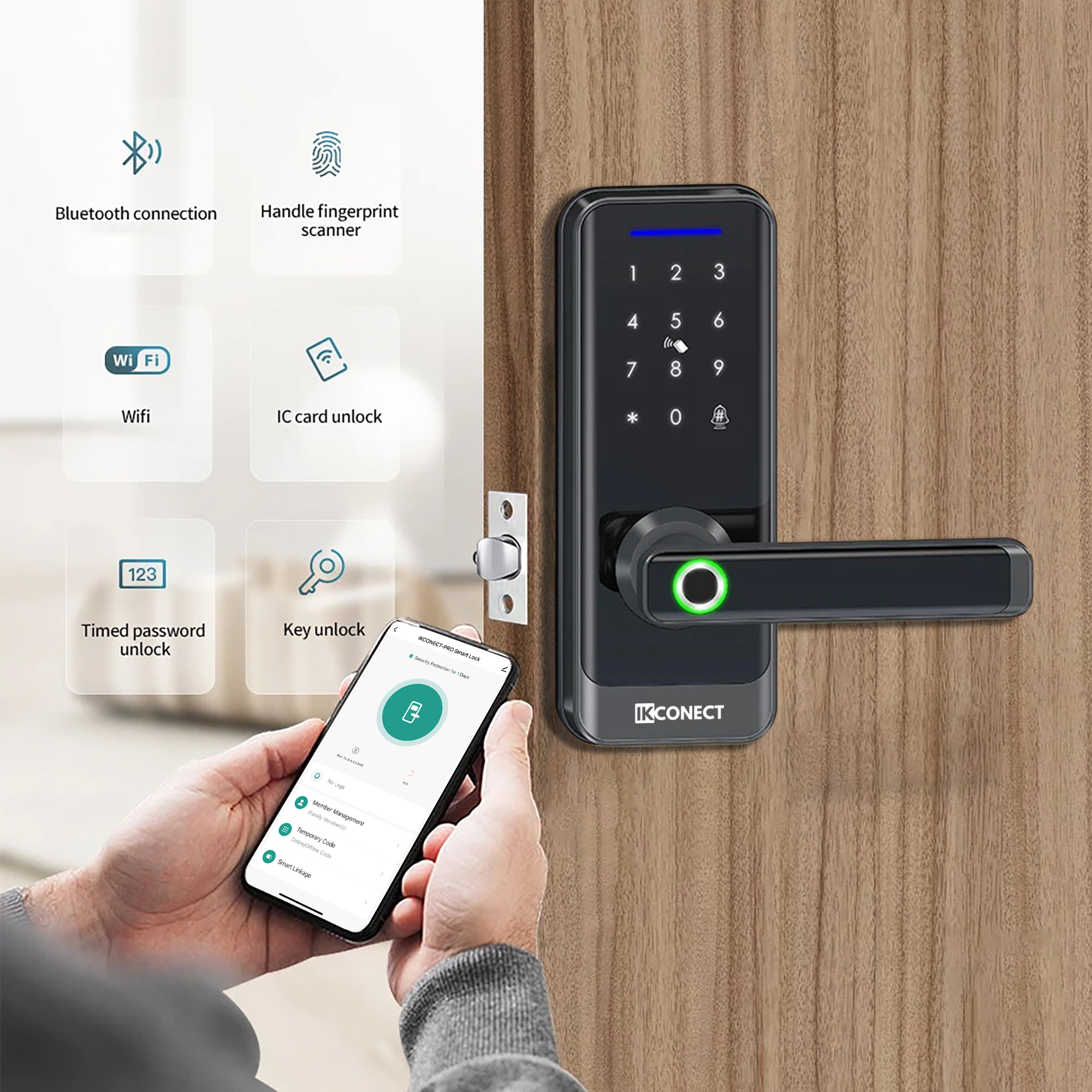 Smart Key Safes & Locks: IK-PL2 Wi-Fi Security PRO Door Lock